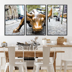 Charging Bull Wall Art Canvas Print