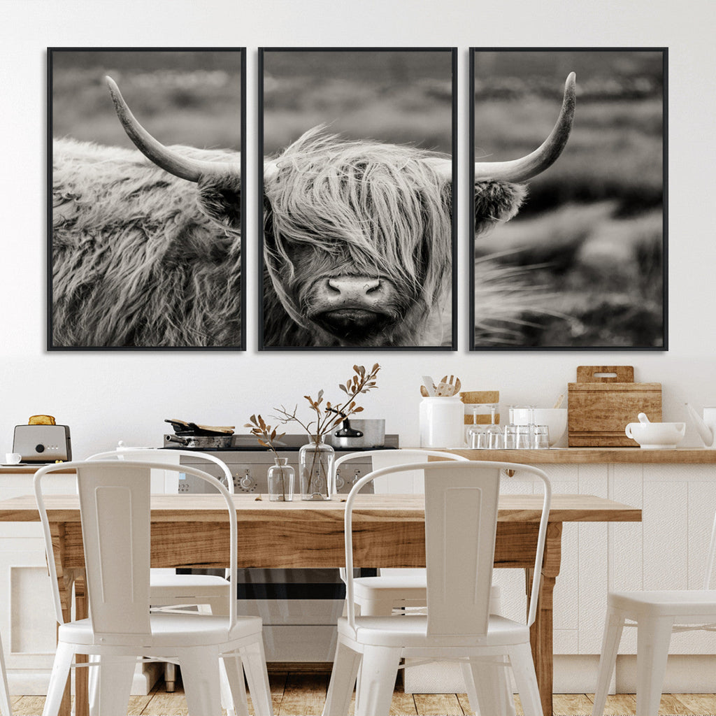 Cow Focus Canvas Wall Art Print