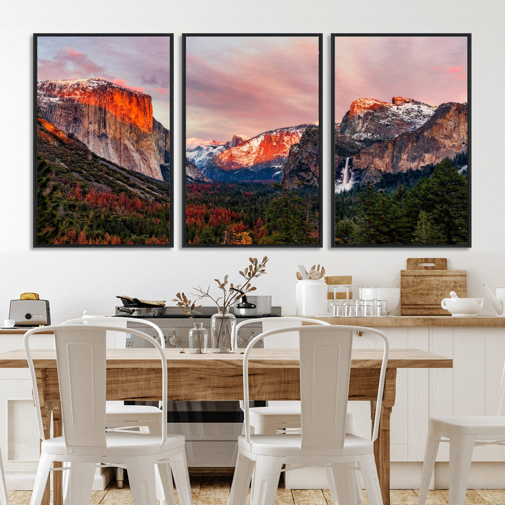 Yosemite Half Dome Wall Art Canvas Print El Capitan