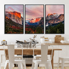 Yosemite Half Dome Wall Art Canvas Print El Capitan