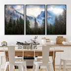 Half Dome Yosemite California Wall Art Canvas Print El Capitan