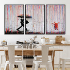 Banksy Wall Art Canvas Print | Framed Graffiti Street Art Picture