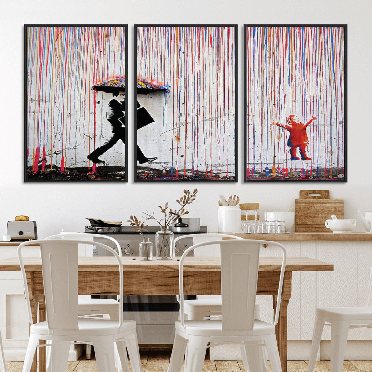 Banksy Wall Art Canvas Print | Framed Graffiti Street Art Picture