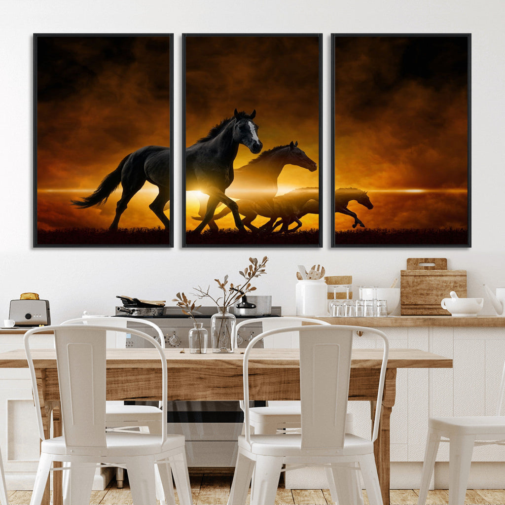 Horse Wall Art Canvas Print, Multi Panel Animal Canvas Print