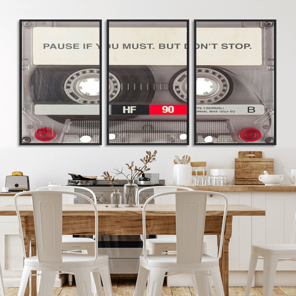 Music Cassette Iconic Wall Art Canvas Print