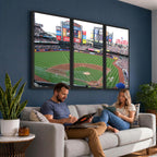 New York Mets Baseball Team Print, Citi Field Baseball Stadium Wall Art