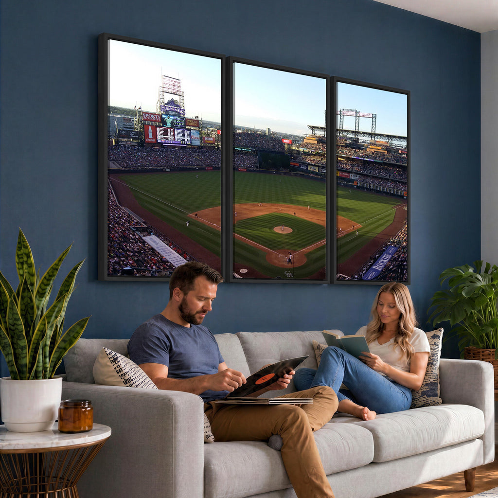 Colorado Rockies Coors Field Wall Art Canvas Print, MLB Baseball Stadium
