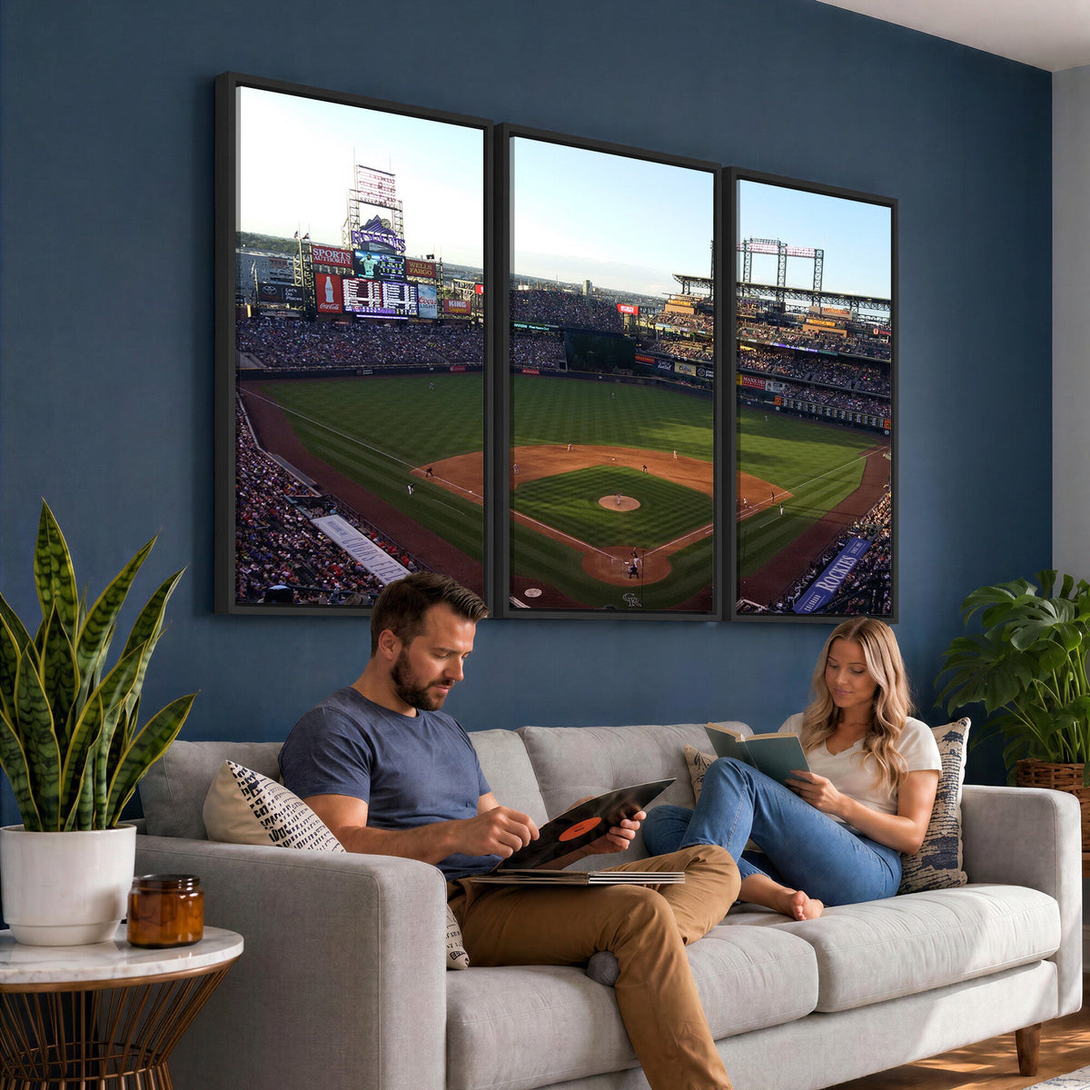Colorado Rockies Coors Field Wall Art Canvas Print, MLB Baseball Stadium