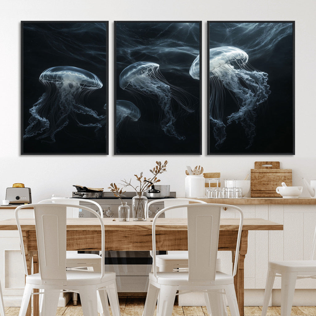 Jellyfish Wall Art Canvas Print, Elegant Wall Decor
