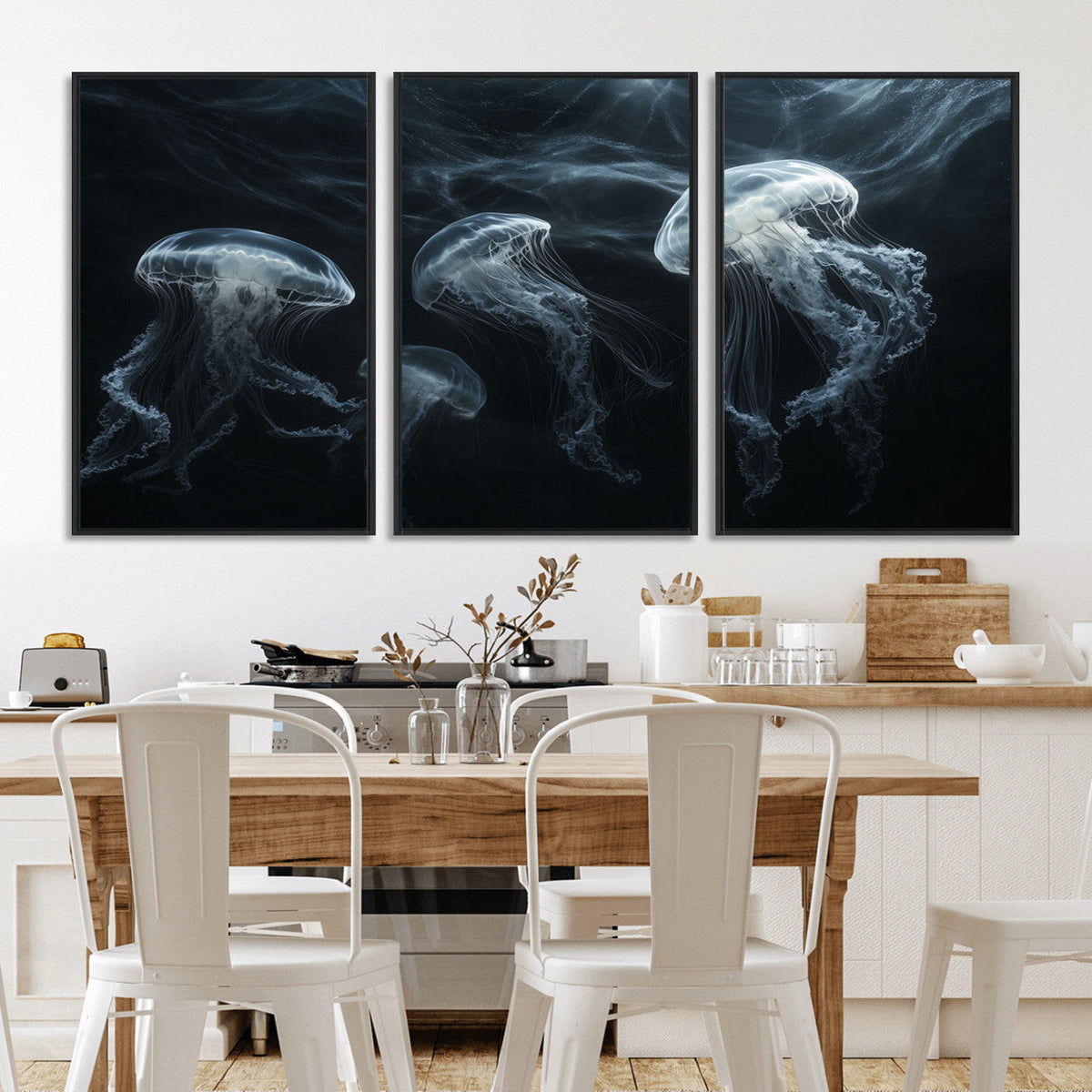 Jellyfish Wall Art Canvas Print, Elegant Wall Decor