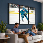 San Jose Sharks Ice Hockey Player Wall Art Canvas Print