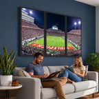 Wolfpack Football Team Print, Raleigh Carter-Finley Stadium