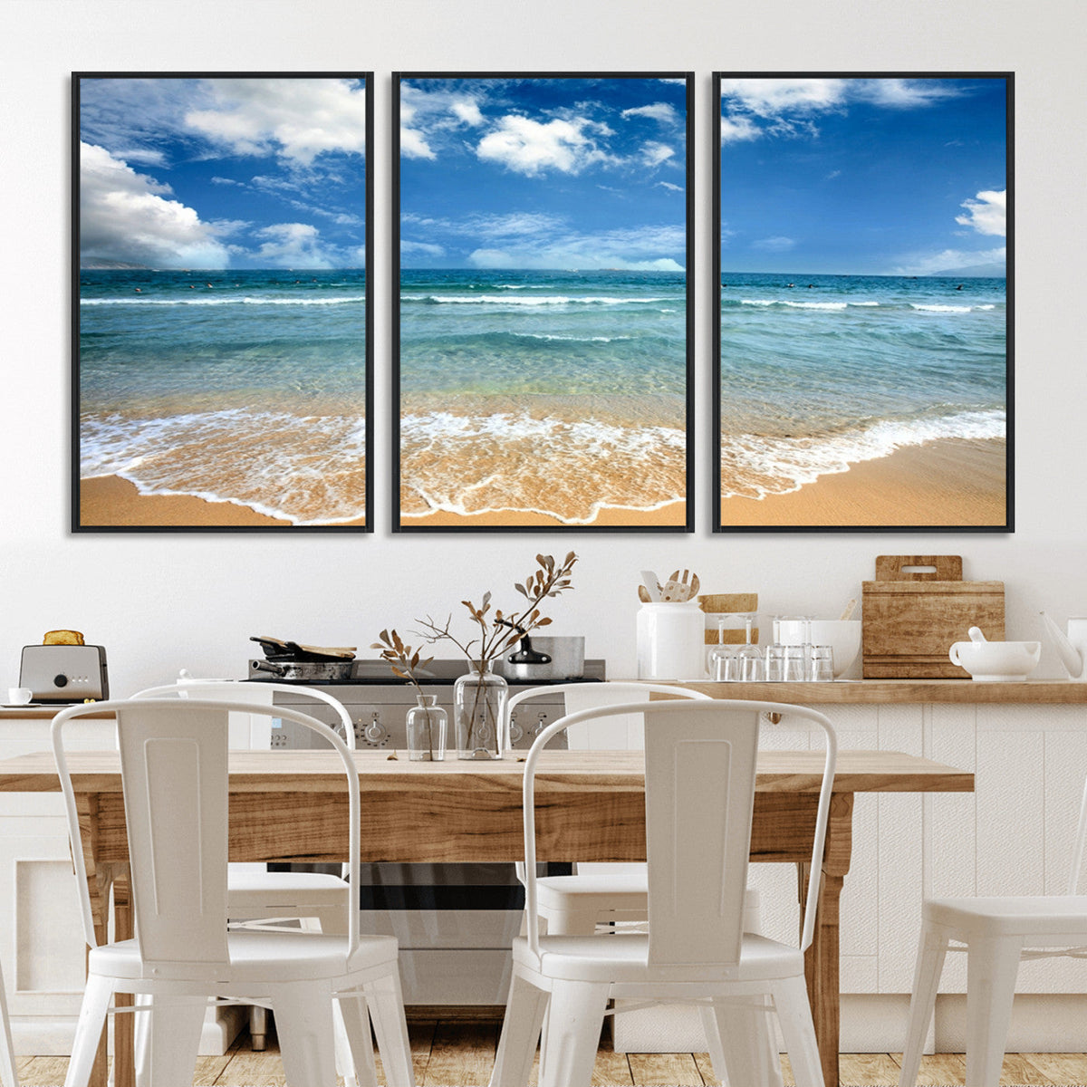 Sea View From the Beach Canvas Print