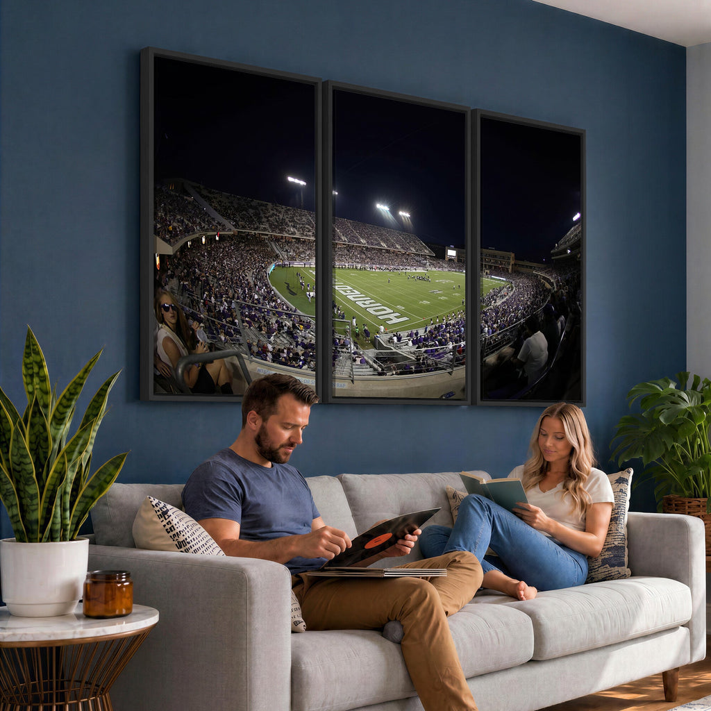 TCU Horned Frogs Football Team Print, Fort Worth Amon G. Carter Stadium