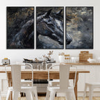 Large Abstract Horse Wall Art Canvas Print, Farmhouse Wall Art