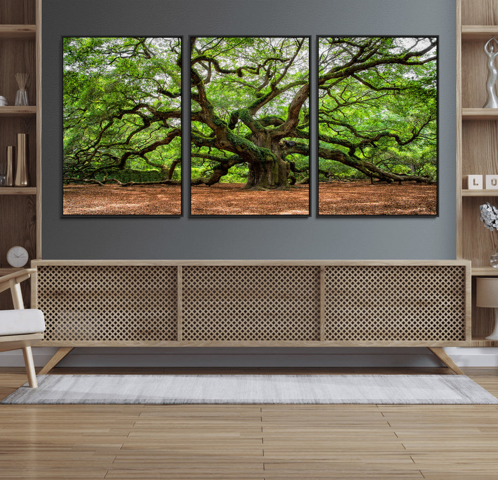 Majestic Oak Tree Wall Art Canvas Print | Ancient Branches