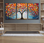 Vibrant Tree of Life Canvas Wall Art | Colorful Abstract Nature