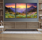 Mountain and Spring Wall Art Canvas Print