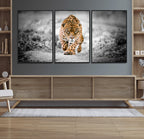 Jaguar Wall Art Canvas Print, Majestic Big Cat in Focused Pursuit