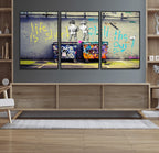 Banksy Life is Short Wall Art, Iconic Graffiti Street Art Canvas Print