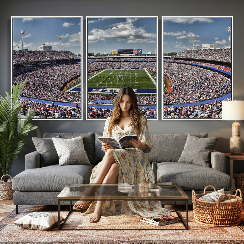 Buffalo Bills Highmark Stadium Wall Art Canvas Print, Bills Game Day Decor