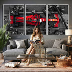 Ferrari Pit Stop Canvas Wall Art | Precision and Speed