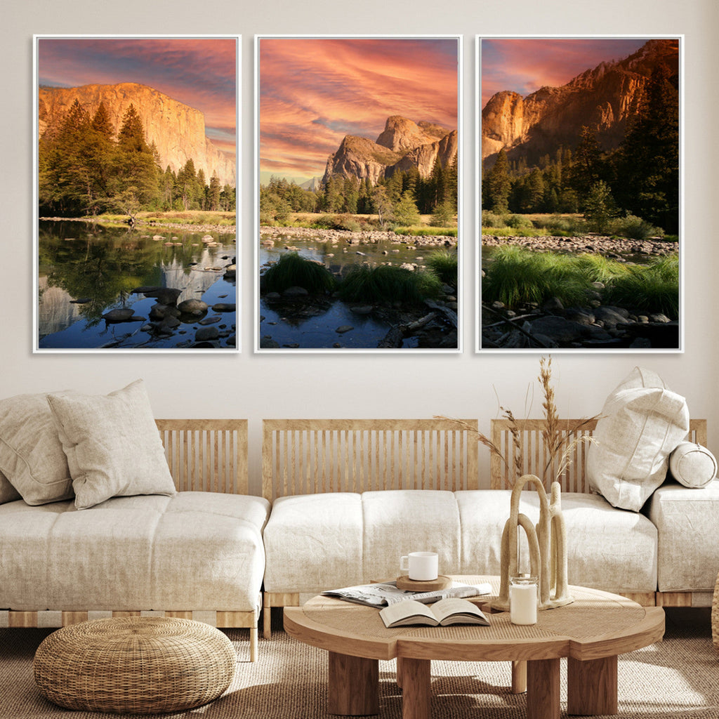 Yosemite Valley Wall Art, El Capitan Sunset Canvas Print