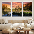 Yosemite Valley Wall Art, El Capitan Sunset Canvas Print