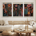 Modern Japanese Wall Art Canvas Print, Framed Abstract Mount Fuji Zen Landscape