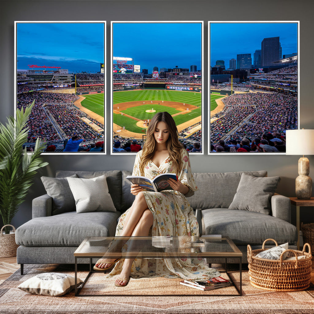 Target Field Stadium Wall Art Canvas Print, Minnesota Twins