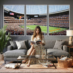 Chicago Bears Soldiers Field Wall Art Canvas Print, Framed and Ready to Hang