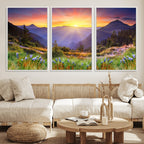 Mountain and Spring Wall Art Canvas Print