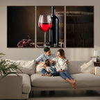 Red Wine and Bottle Canvas Print