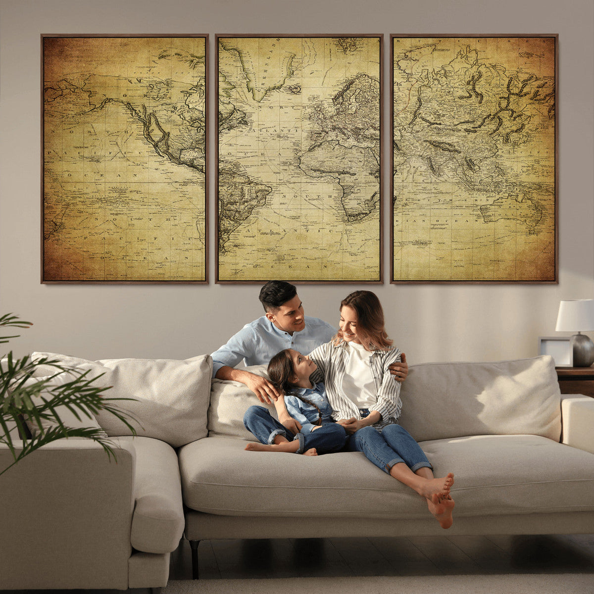 Push Pin World Map Canvas Print | Travel Tracker Wall Art