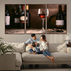 Red Wine and Bottle Canvas Print