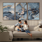 Multipanel Marble Fluid Effect Wall Art Abstract Canvas Wall Art Print