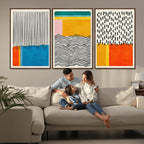 Canvas Print Wall Art Abstract Illustration Art Boho, Framed Abstract Boho Art