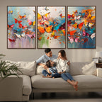 Abstract Butterfly Wall Art Canvas Print