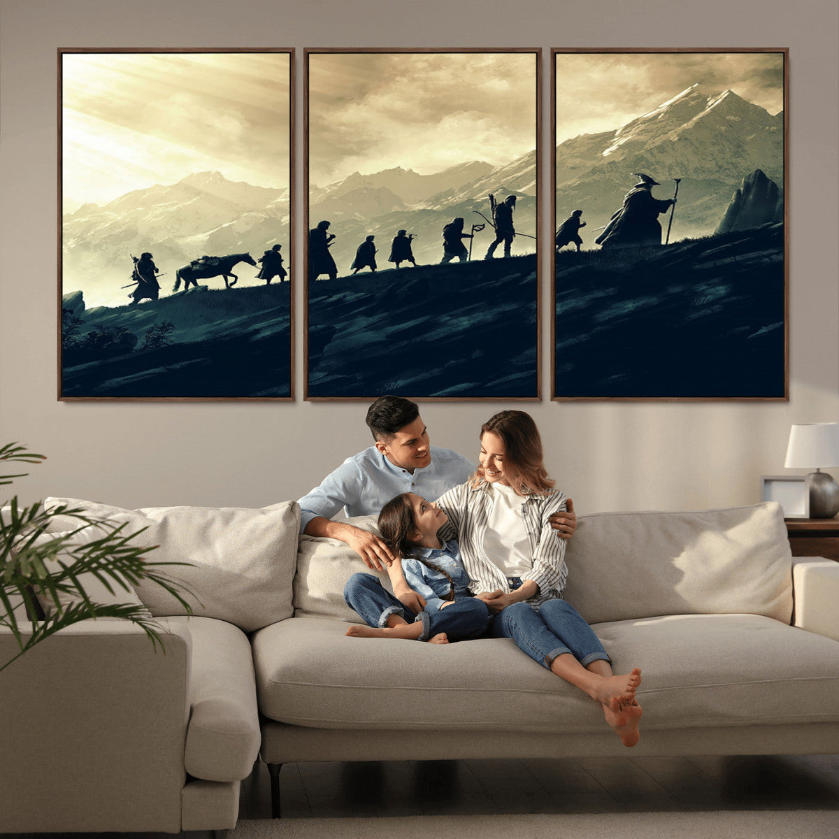 Fellowship Journey Wall Art | Fantasy Adventure Canvas Print