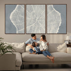 Abstract Tree Ring Wall Art Canvas Print, Framed and Ready to Hang