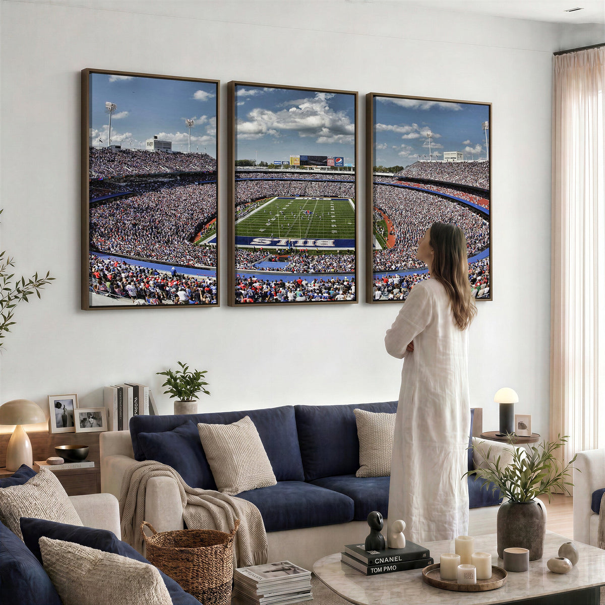 Buffalo Bills Highmark Stadium Wall Art Canvas Print, Bills Game Day Decor