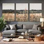 Rustic Field Landscape Wall Art Print, Giclee Canvas Wall Art