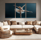 Ballet Dancer Wall Art | Framed Graceful Pose Canvas