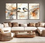 Beautiful Birds Wall Art | Framed Watercolor Branch Canvas