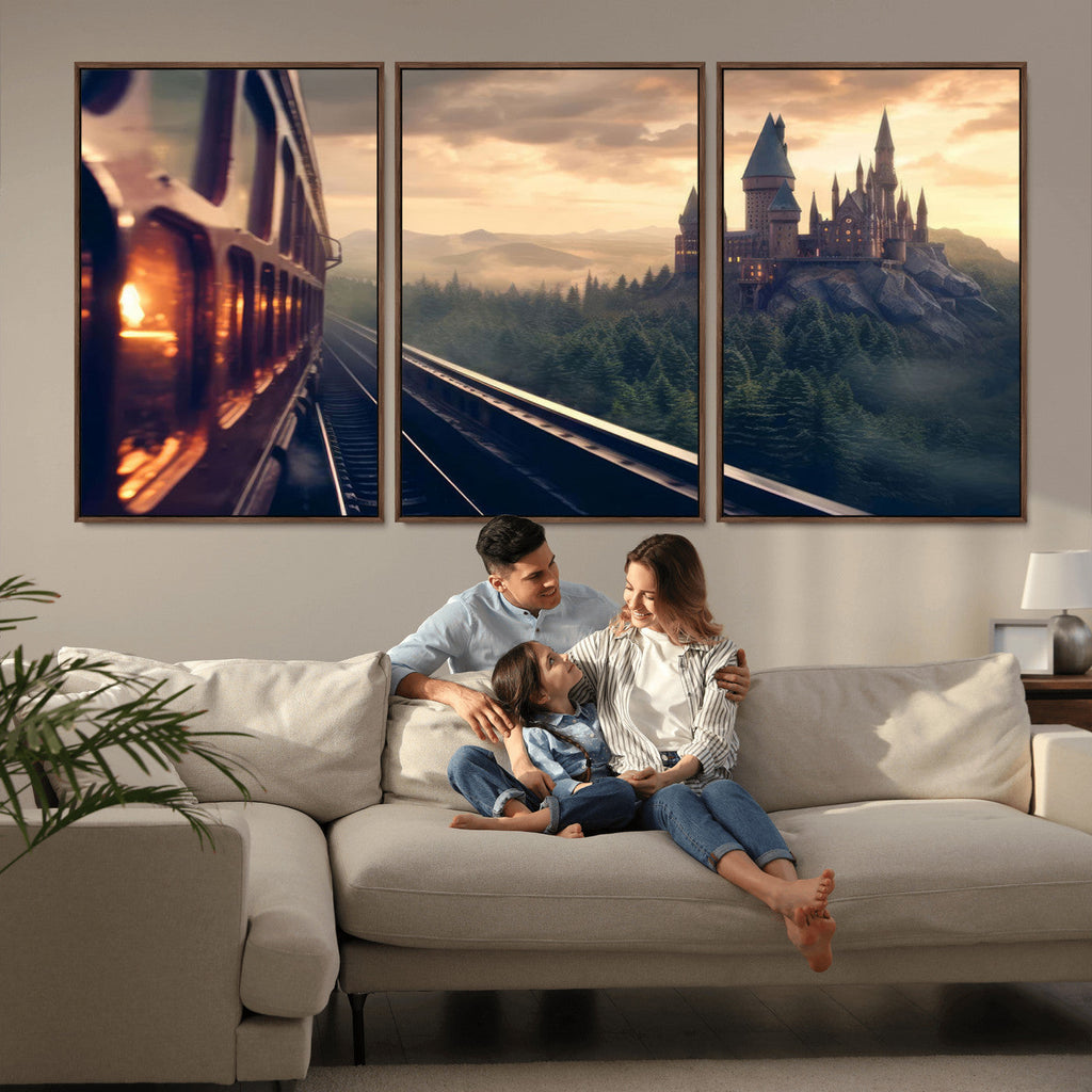 Harry Castle Wall Art Canvas Print, Wizard School Wall Art