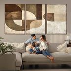 Wabi Sabi Geometric Wall Art | Abstract Modern Minimalist Canvas Print