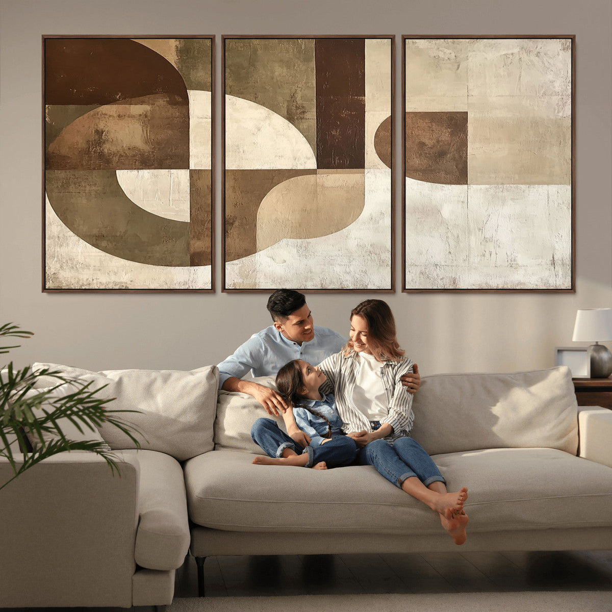 Wabi Sabi Geometric Wall Art | Abstract Modern Minimalist Canvas Print