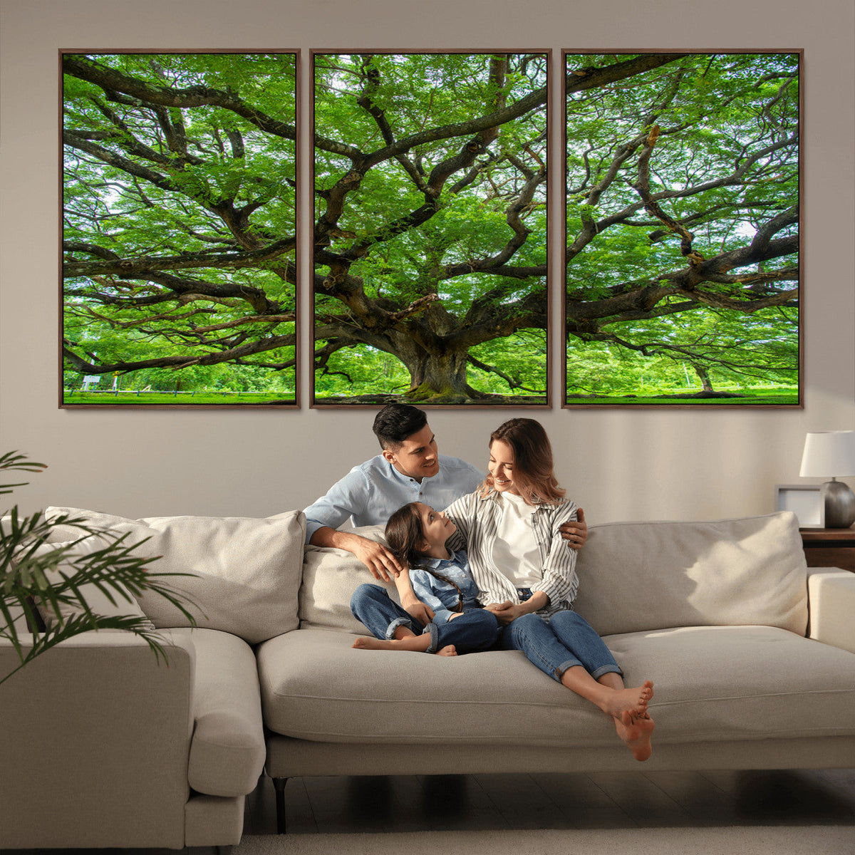 Ancient Tree Wall Art Canvas Print, Framed Sprawling Branches