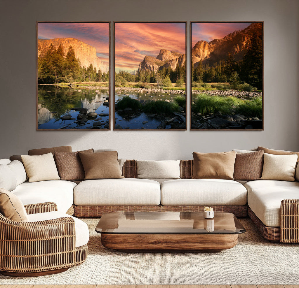 Yosemite Valley Wall Art, El Capitan Sunset Canvas Print
