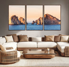 El Arco Wall Art Canvas Print, Framed Cabo San Lucas Ocean Arch Coastal Art